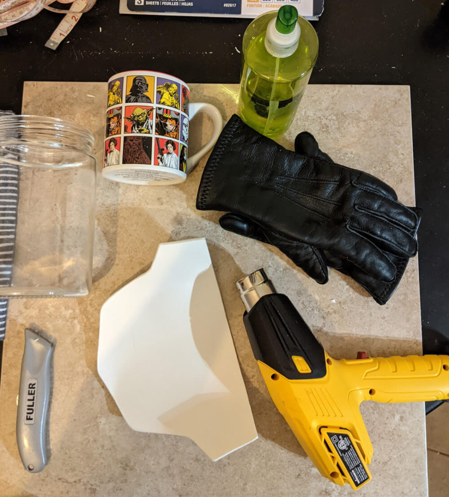 How to shape sintra armor with heat gun.